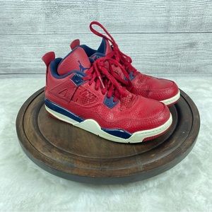 Kids Jordan 4 Retro Gs Fiba Sneakers Size 1.5Y